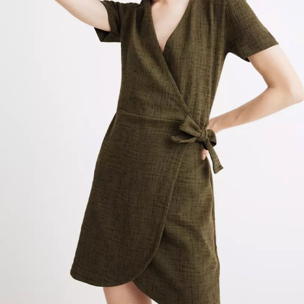Texture & Thread Short-Sleeve Side-Tie Dress 2XL